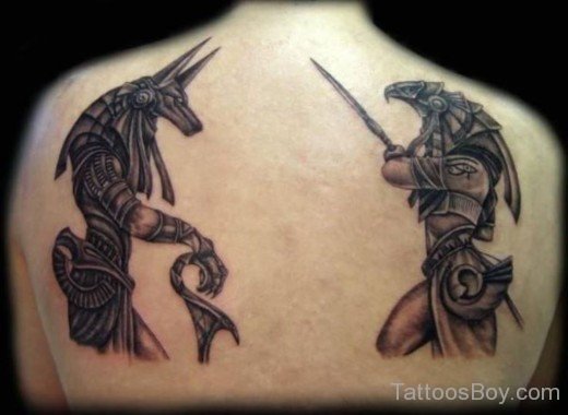 Egyptian Tattoo Design On Back-TB130