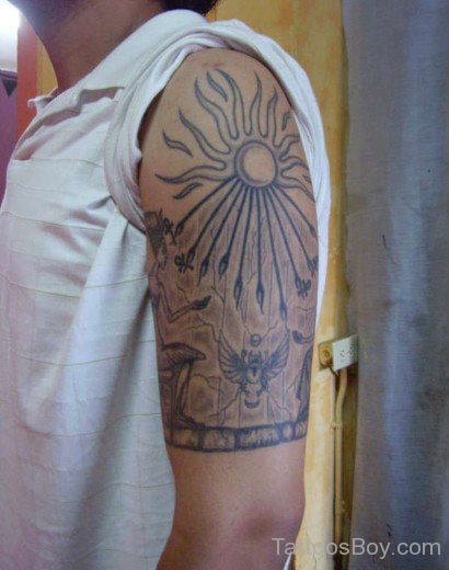 Egyptian Tattoo Design On Half Sleeve 4-TB134