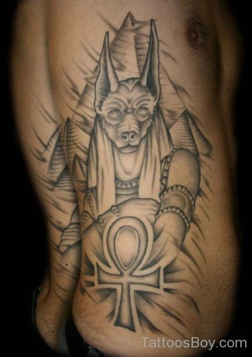Egyptian Tattoo Design On Rib 2-TB136