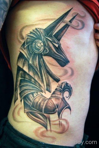 Egyptian Tattoo Design On Rib-TB137