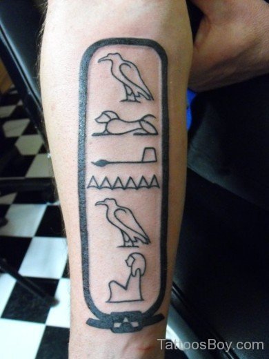 Egyptian Tattoo On Forarm-TB146