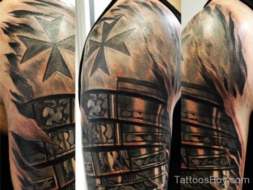 Eleagnt  Armor Tattoo  Design-TB1085