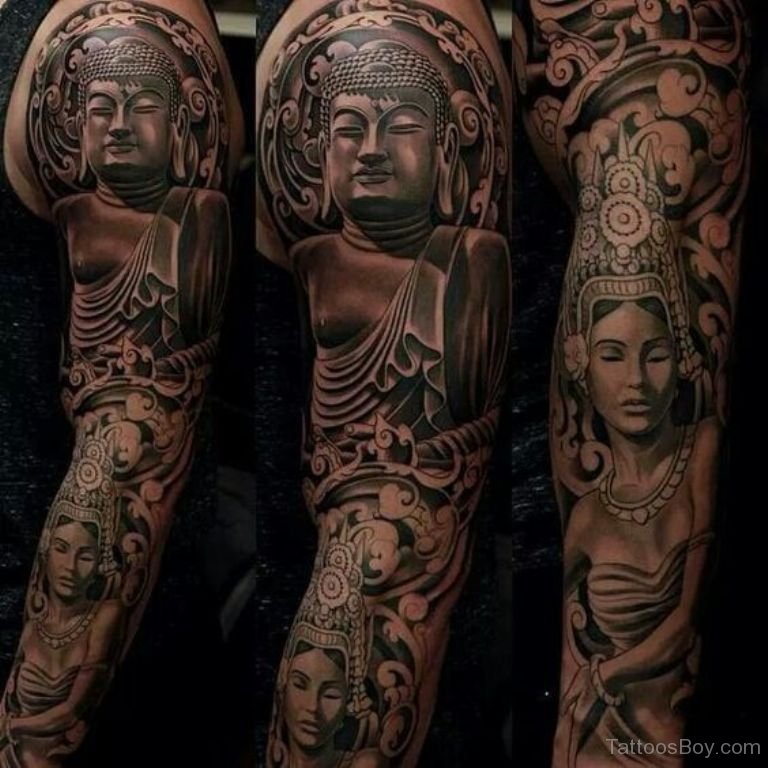 Elegant Buddha Tattoo.