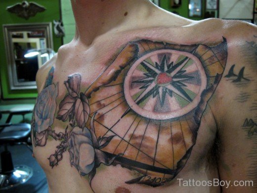 Elegant Chest Tattoo-TB1254