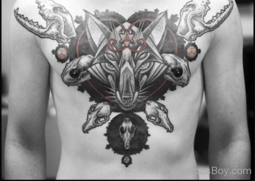 Elegant Chest Tattoo-TB127