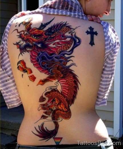 Elegant Dragon Tattoo Design-Tb1223