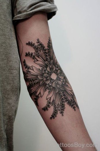 Elegant Elbow Tattoo Design-TB123