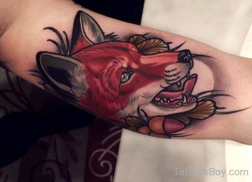 Elegant Fox Tattoo Design-TB12042