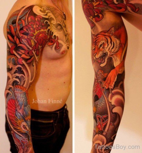 Elegant Full Sleeve Tattoo-TB128