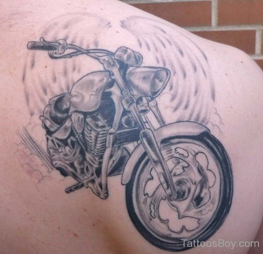 Elegant Motorcycle Tattoo-TB1219