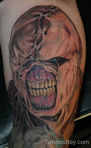 Evil Zombie Portrait Tattoo-TB1028