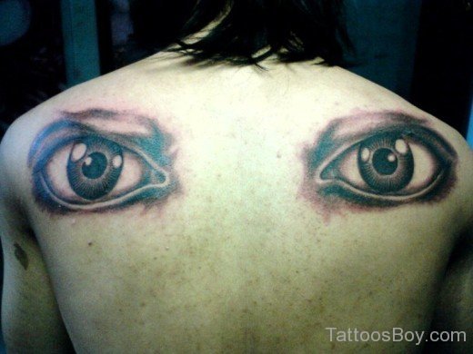 Eye Tattoo  Design On Back-tb139