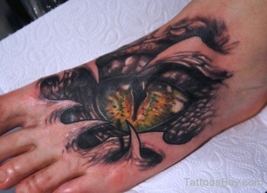 Eye  Tattoo  On Foot-tb136