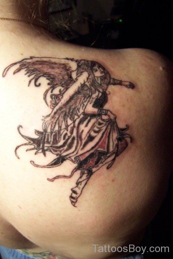 Fallen Angel Tattoo Design-TB12070