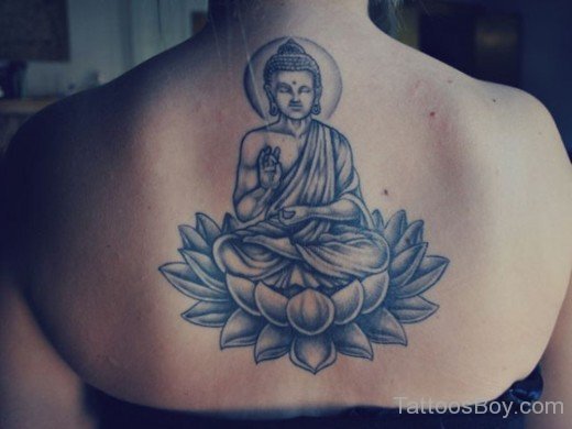 Fanatstic Buddha Tattoo On Back-TB1088