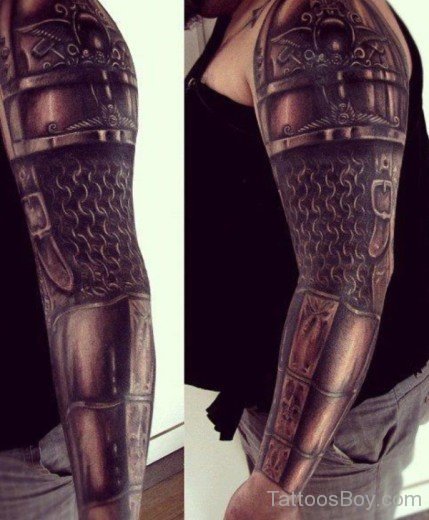 Awesome Armor Tattoo  On Full Sleeve-TB1091