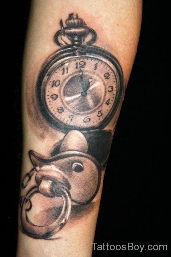 Fantastic Clock Tattoo-Tb12105