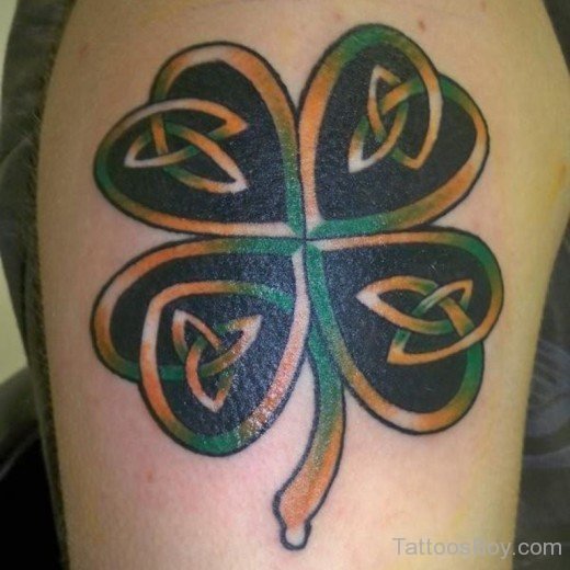 Fantastic Clover Tattoo On Shoulder-TB12114