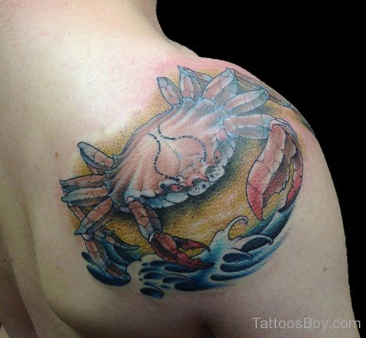 Fantastic Crab Tattoo On Shoulder-TB12104