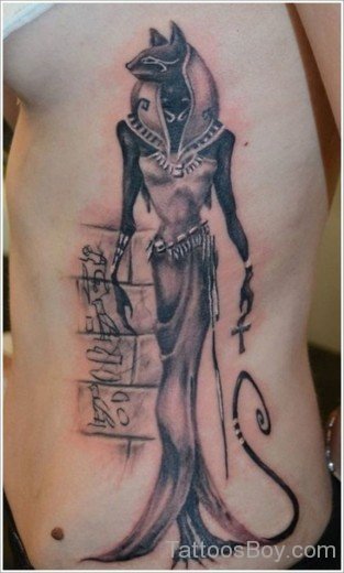 Fantastic  Egyptian Tattoo On Rib-TB162