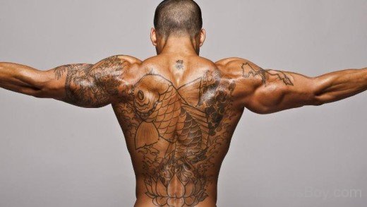 Fish Tattoo On Back-TB1067