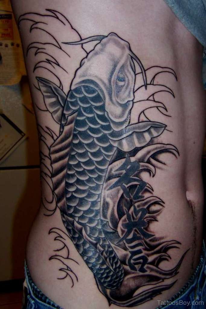 Fish Tattoo On Rib.