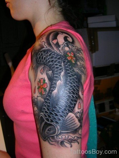 Fish Tattoo On Shoulder-TB1270