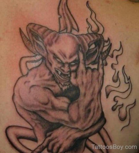 Flaming Demon Tattoo-TB123