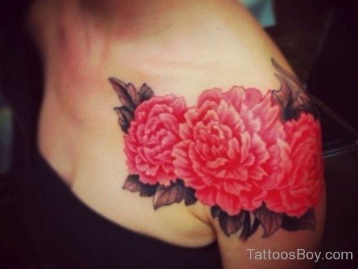 Flower Tattoo Design On Shoulder-TB12191