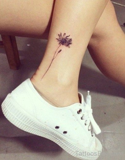 Flower Tattoo On Ankle-TB1068