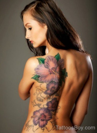 Flower Tattoo On Back-Tb1226