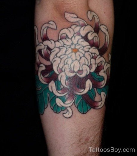 Flower Tattoo On Elbow-TB130