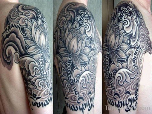Flower Tattoo On Half Sleeve-TB1091