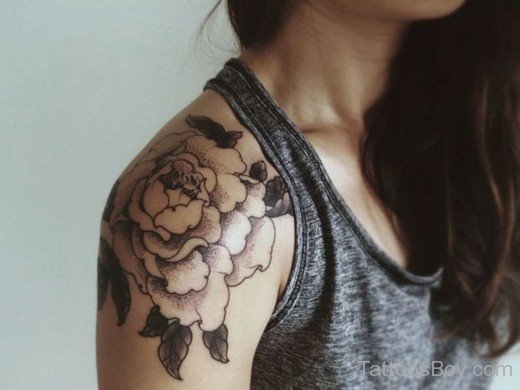 Flower Tattoo On Shoulder-TB12194