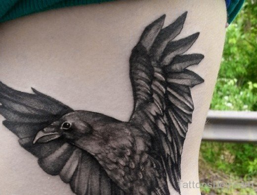Flying Crow Tattoo Design-TB1101