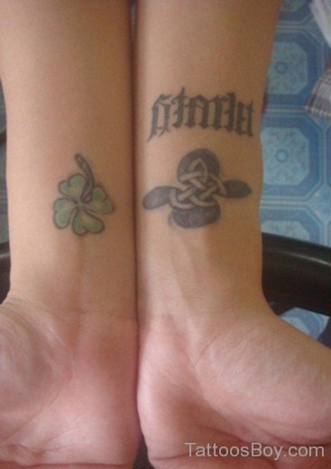 Four Leaf Clover Tattoo Design  On Wrist-TB12121