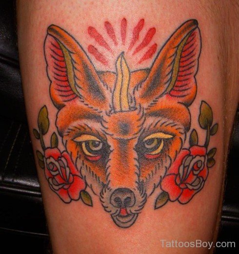 Fox Face Tattoo Design-TB12063