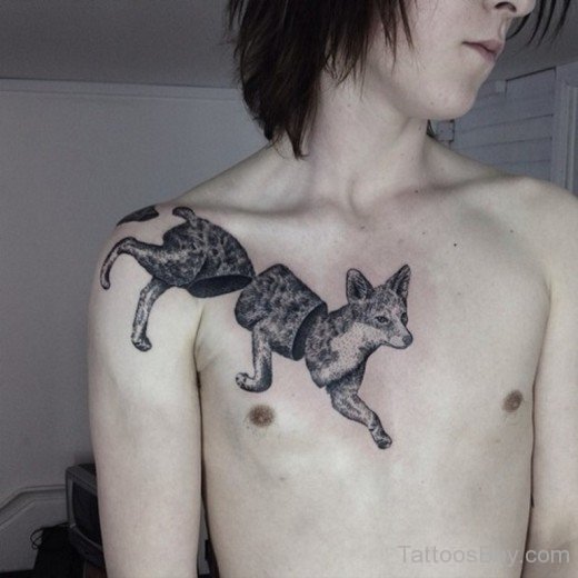 Fox Tattoo Design On Chest-TB141