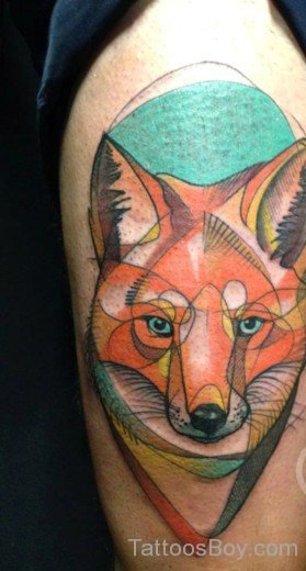 Fox Tattoo Design On Shoulder-TB143
