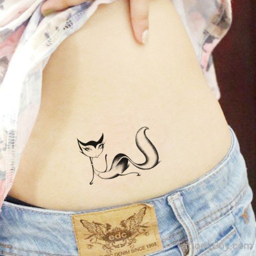 Fox Tattoo Design On Waist-TB12083