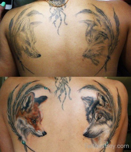 Fox Tattoo On Back2-TB12092