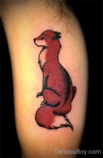 Fox Tattoo On Bicep-TB12095