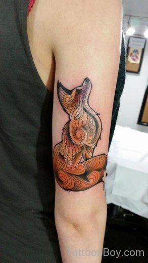 Fox Tattoo On Shoulder-TB12102