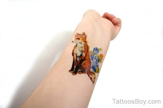 Fox Tattoo On Wrist-TB160
