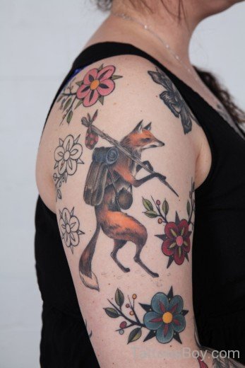 Fox Tattoo design on Shoulder1-TB12079