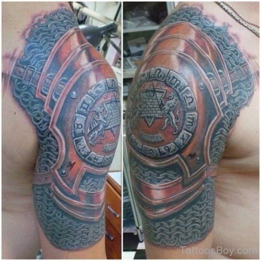  Armor Tattoo  On Shoulder-TB1096