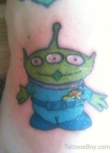 Funny Alien Tattoo Design-TB145