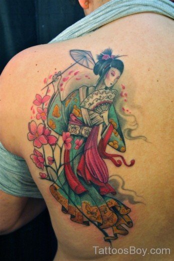 Geisha Tattoo Design-TB12207