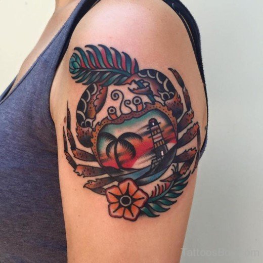 Gorgeous Crab Tattoo-TB12110