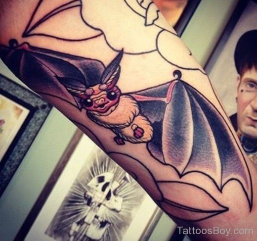 Graceful  Bat Tattoo